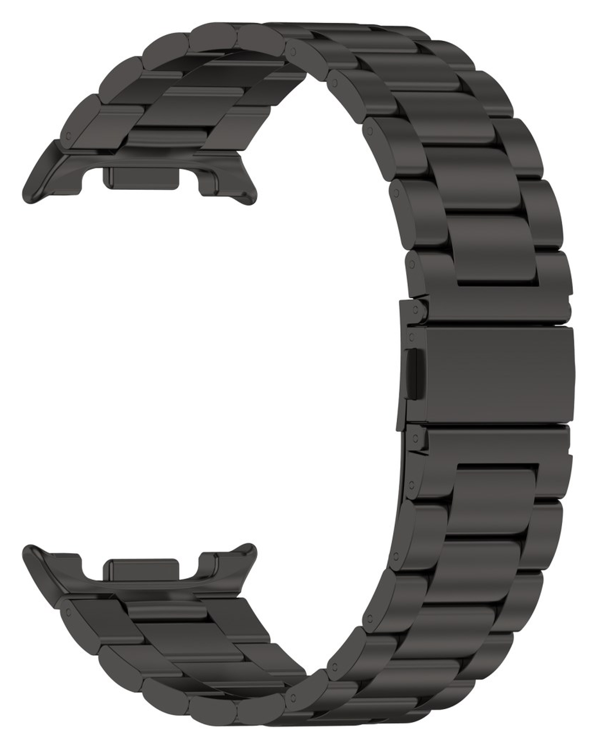 Universeel Smartwatch 20MM Bandje - Hoogwaardig Staal - met Schakels - Zwart afbeelding 4