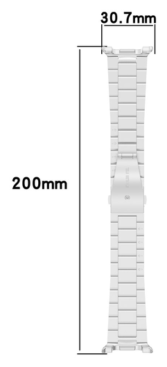 Universeel Smartwatch 20MM Bandje - Hoogwaardig Staal - met Schakels - Zwart afbeelding 6