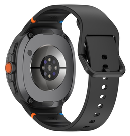 Samsung Galaxy Watch 8 Bandje - Siliconen Gesp Sluiting - L - Zwart
