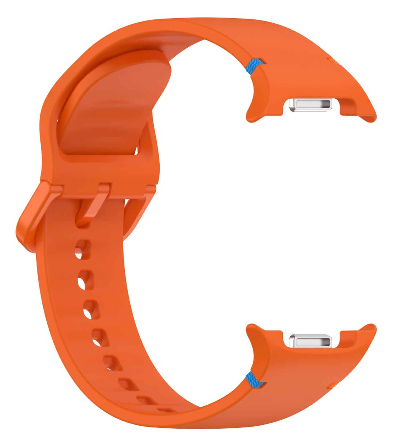 Samsung Galaxy Watch 8 Bandje - Siliconen Gesp Sluiting - S - Oranje afbeelding 3
