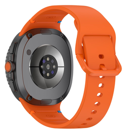 Samsung Galaxy Watch 8 Bandje - Siliconen Gesp Sluiting - S - Oranje