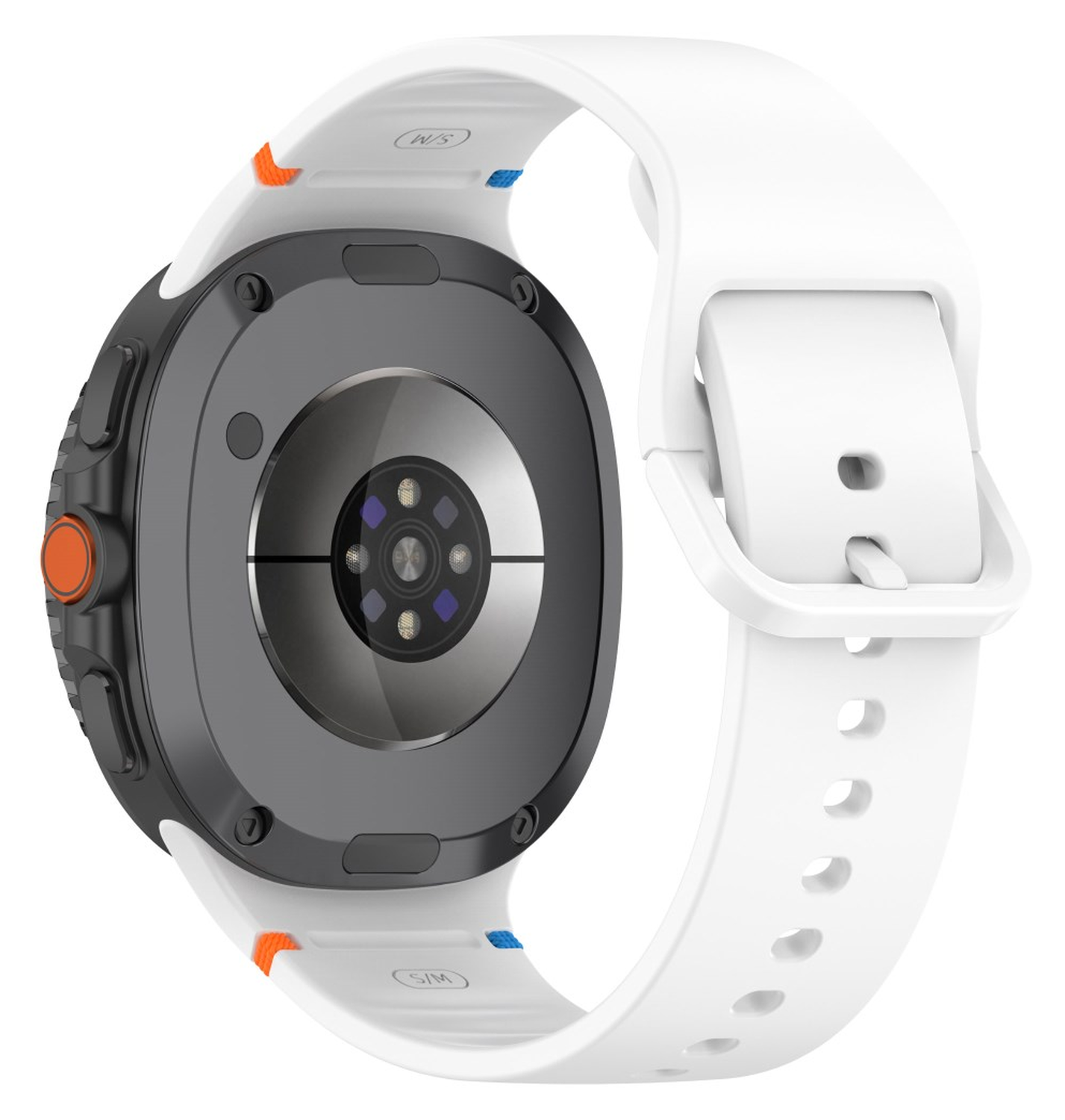 Samsung Galaxy Watch 8 Bandje - Siliconen Gesp Sluiting - S - Wit afbeelding 1