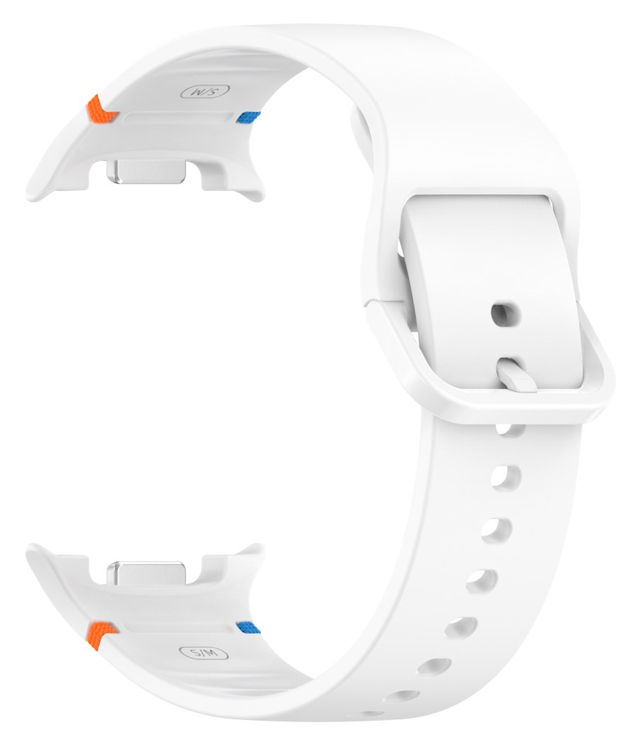 Samsung Galaxy Watch 8 Bandje - Siliconen Gesp Sluiting - S - Wit afbeelding 2