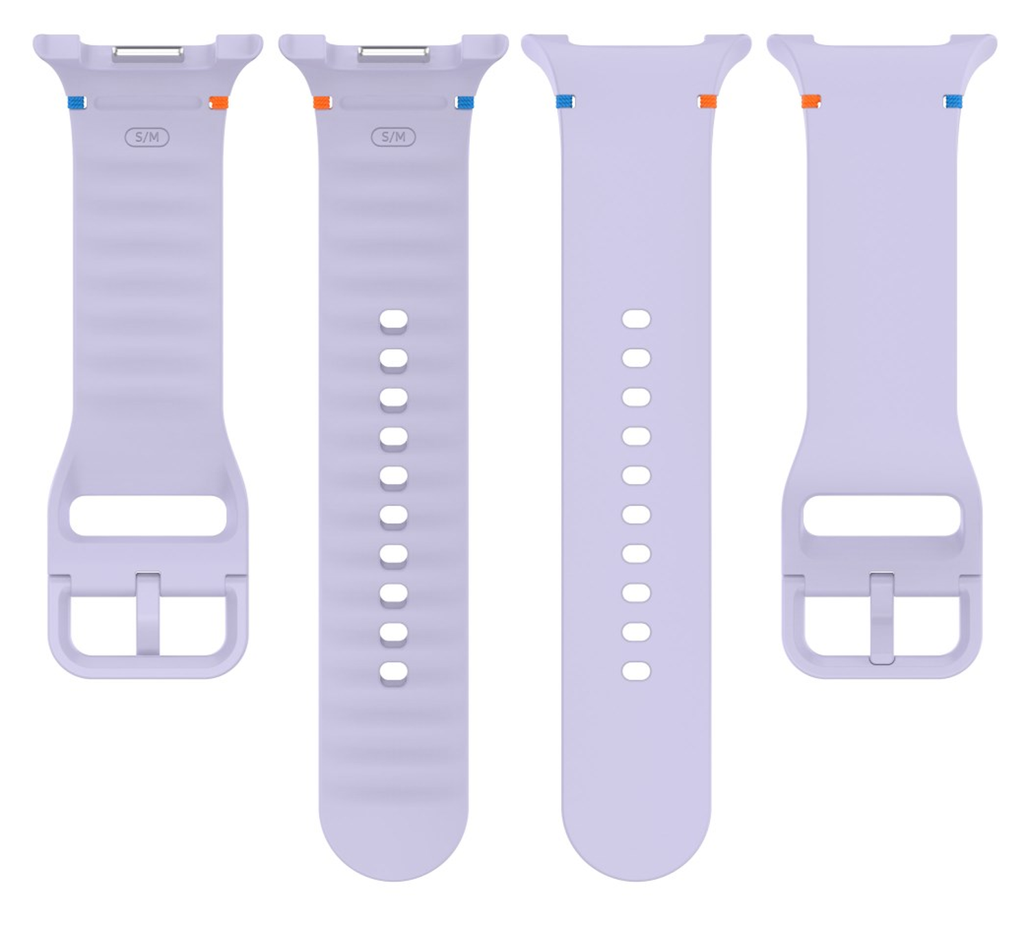 Samsung Galaxy Watch 8 Bandje - Siliconen Gesp Sluiting - S - Wit afbeelding 5