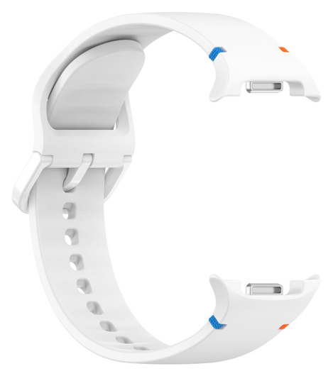Samsung Galaxy Watch 8 Bandje - Siliconen Gesp Sluiting - S - Wit afbeelding 3