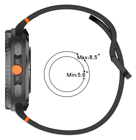 Samsung Galaxy Watch 8 Bandje - Siliconen Gesp Sluiting - S - Wit afbeelding 7