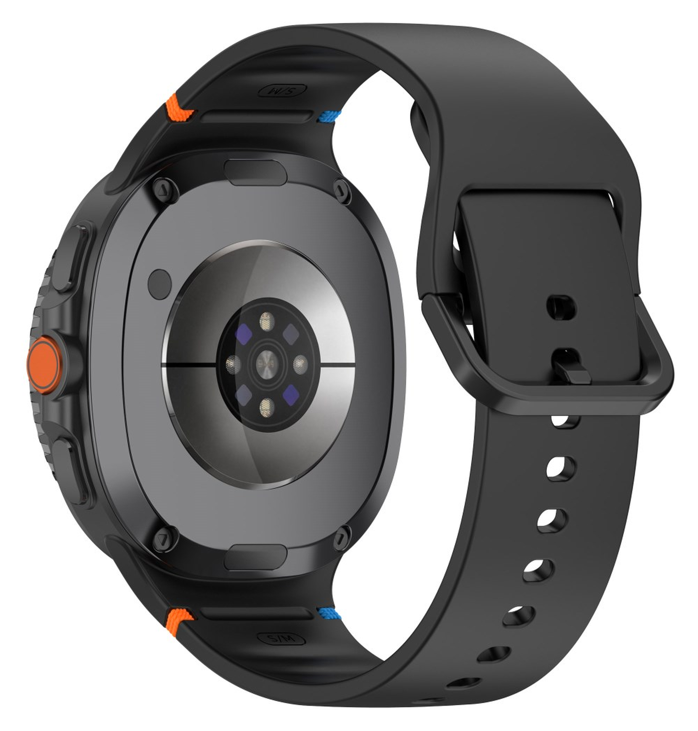 Samsung Galaxy Watch 8 Bandje - Siliconen Gesp Sluiting - S - Zwart afbeelding 1
