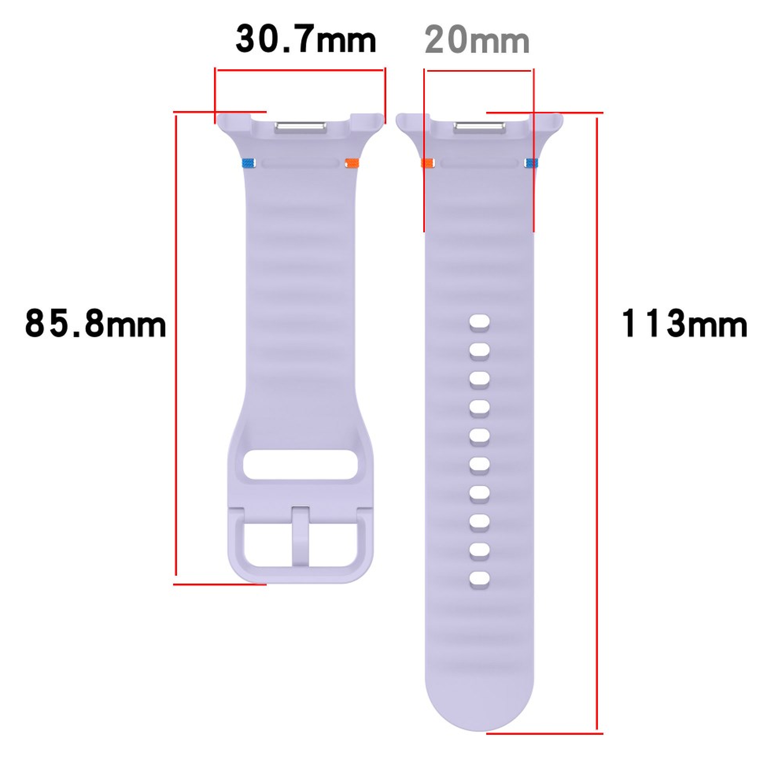 Samsung Galaxy Watch 8 Bandje - Siliconen Gesp Sluiting - S - Zwart afbeelding 6