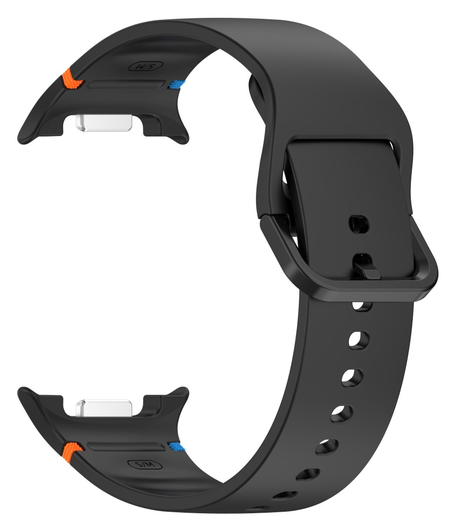 Samsung Galaxy Watch 8 Bandje - Siliconen Gesp Sluiting - S - Zwart afbeelding 2