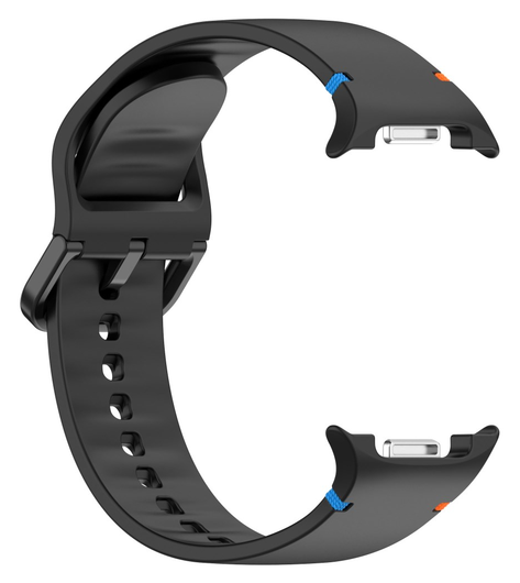 Samsung Galaxy Watch 8 Bandje - Siliconen Gesp Sluiting - S - Zwart afbeelding 3