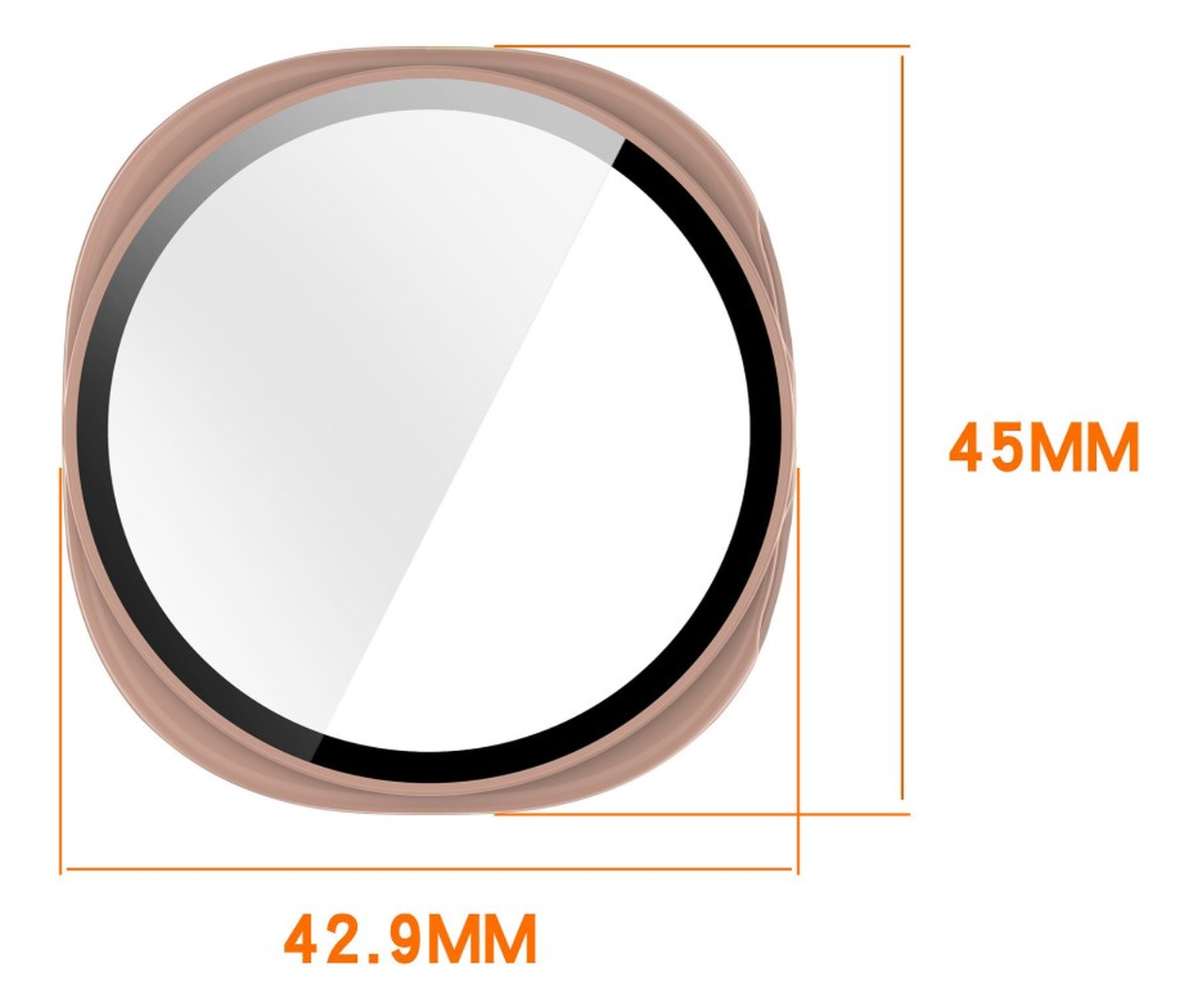 Samsung Galaxy Watch 8 40MM Hoesje - Bumper met Tempered Glass - Zwart afbeelding 3