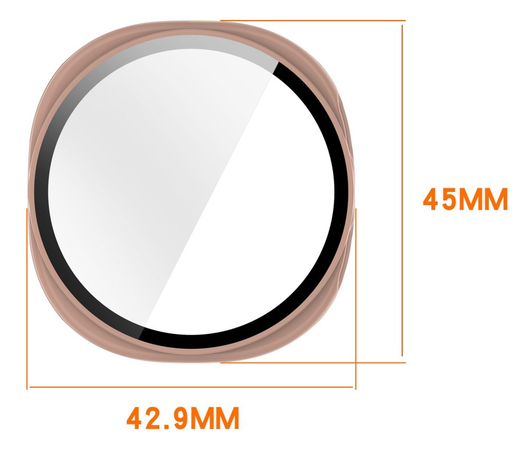 Samsung Galaxy Watch 8 40MM Hoesje - Bumper met Tempered Glass - Zwart afbeelding 3
