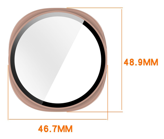 Samsung Galaxy Watch 8 44MM Hoesje - Bumper met Tempered Glass - Zwart afbeelding 3