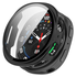 Samsung Galaxy Watch 8 44MM Hoesje - Bumper met Tempered Glass - Zwart afbeelding 1