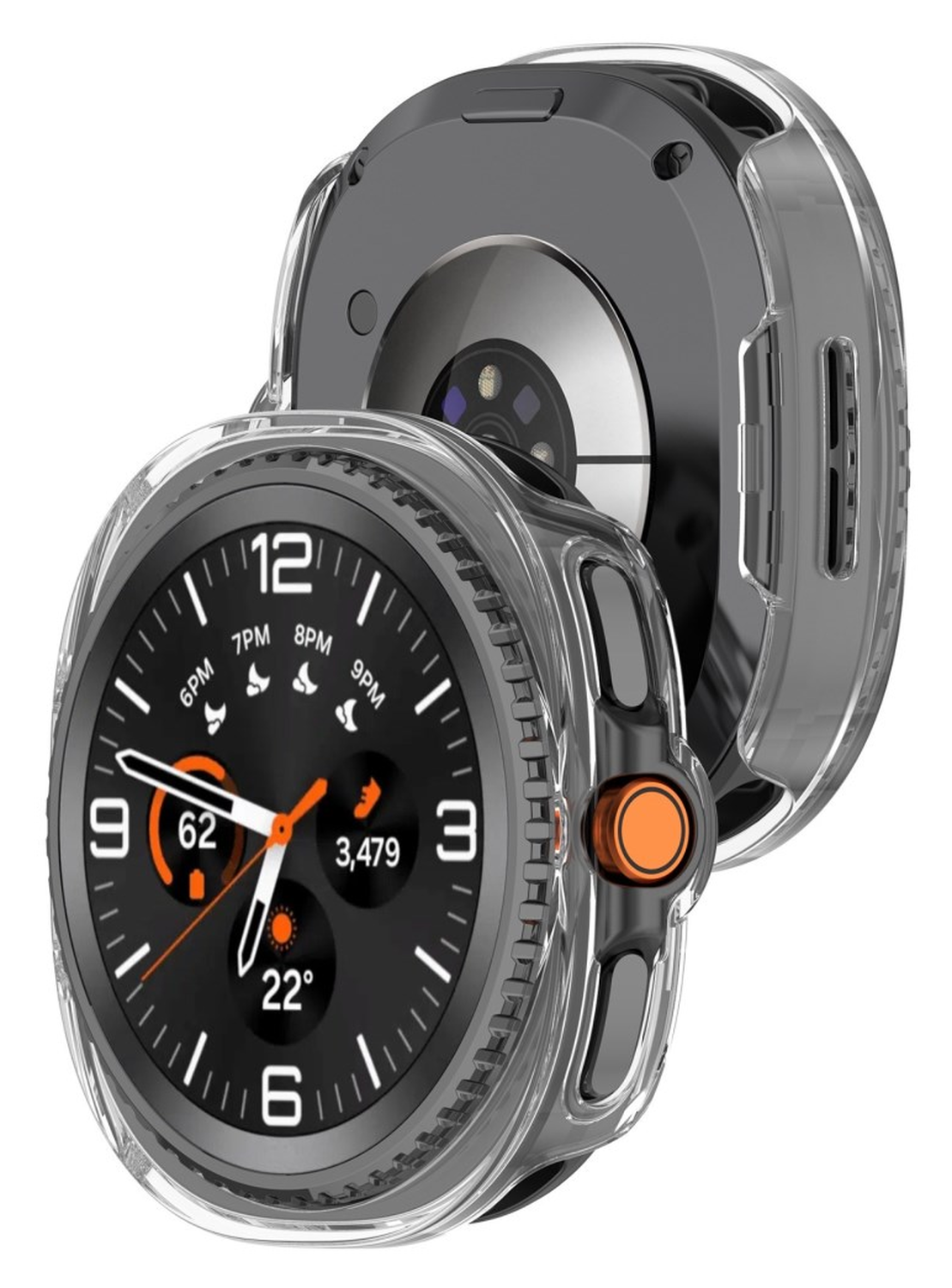 Samsung Galaxy Watch Ultra 2 Hoesje - Hard Plastic - Bumper - Transparant afbeelding 2