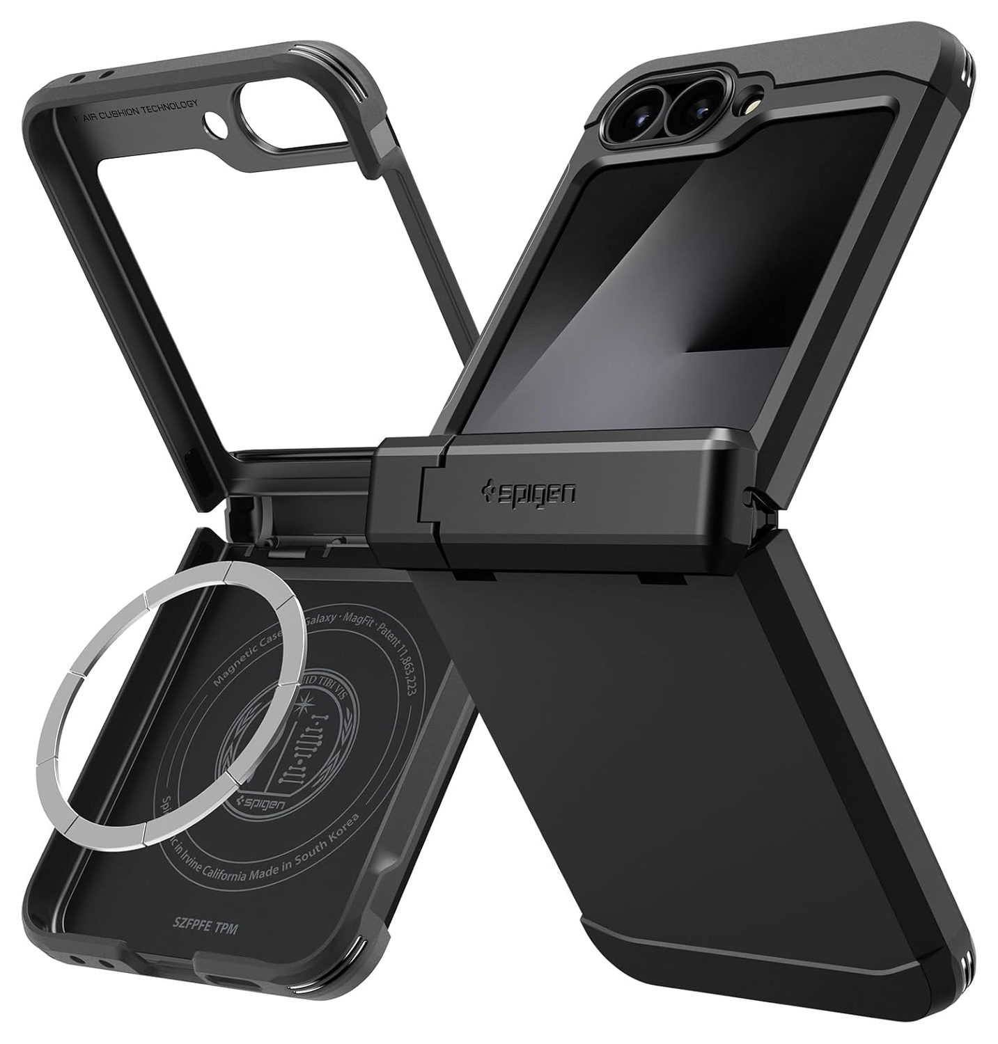 Spigen Tough Armor Samsung Galaxy Z Flip 7 FE/6 Hoesje MagSafe Back Cover Zwart afbeelding 1