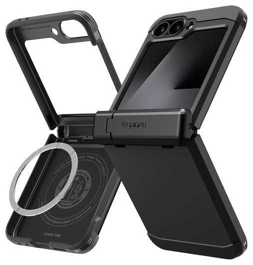Spigen Tough Armor Samsung Galaxy Z Flip 7 FE/6 Hoesje MagSafe Back Cover Zwart afbeelding 1