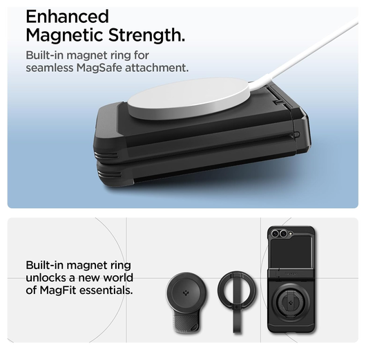 Spigen Tough Armor Samsung Galaxy Z Flip 7 FE/6 Hoesje MagSafe Back Cover Zwart afbeelding 6