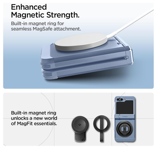 Spigen Tough Armor Samsung Galaxy Z Flip 7 FE/6 Hoesje MagSafe Back Cover Blauw afbeelding 5