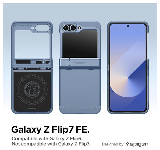 Spigen Tough Armor Samsung Galaxy Z Flip 7 FE/6 Hoesje MagSafe Back Cover Blauw afbeelding 7