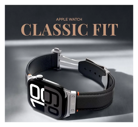 Spigen Classic Fit - Apple Watch 1-10/SE/Ultra Bandje - 49/46/45/44/42MM - Zwart afbeelding 3