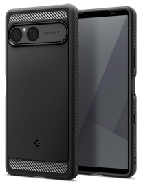 Spigen Rugged Armor Sony Xperia 10 VII Hoesje Back Cover Matte Zwart afbeelding