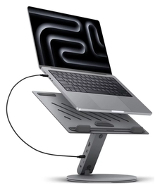 Spigen ArcDock Laptop Standaard met 6-in-1 Hub USB-A/USB-C 100W PD/4K HDMI Grijs