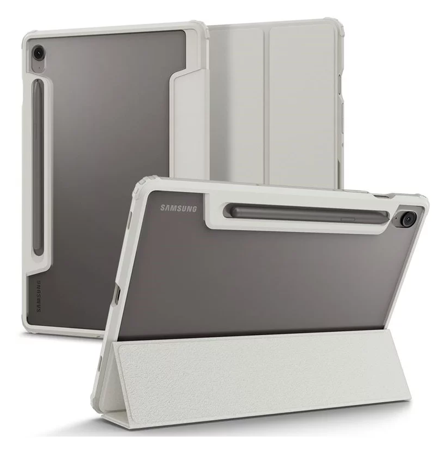 Spigen Ultra Hybrid Pro Samsung Galaxy Tab S10 FE Hoes Grijs afbeelding 1
