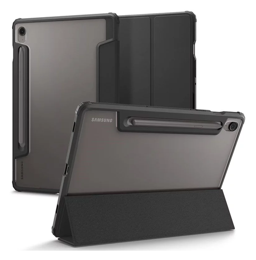 Spigen Ultra Hybrid Pro Samsung Galaxy Tab S10 FE / S9 Hoes Book Case Zwart afbeelding 1