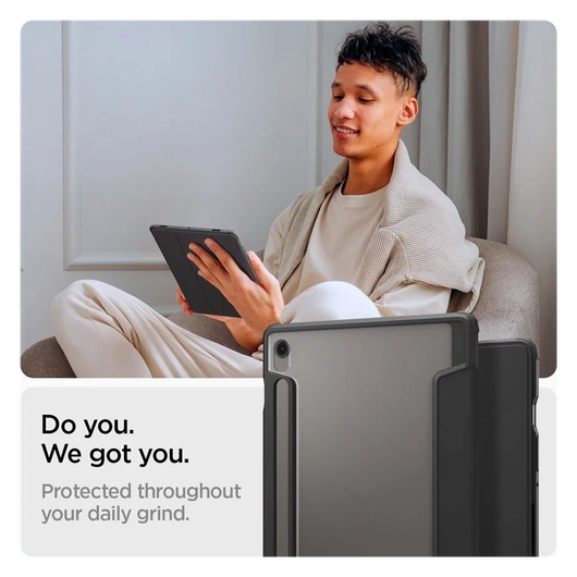 Spigen Ultra Hybrid Pro Samsung Galaxy Tab S10 FE / S9 Hoes Book Case Zwart afbeelding 3