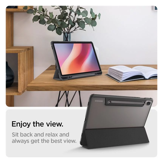 Spigen Ultra Hybrid Pro Samsung Galaxy Tab S10 FE / S9 Hoes Book Case Zwart afbeelding 4