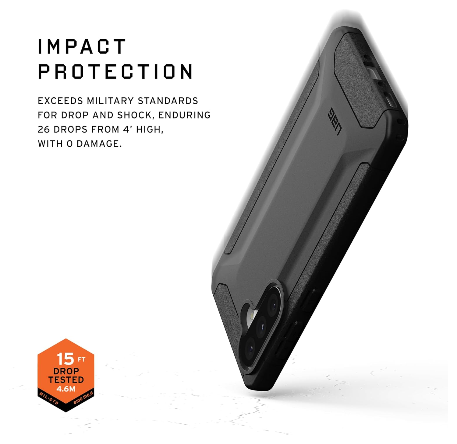 Urban Armor Gear Scout Samsung Galaxy A56 Hoesje Back Cover Zwart afbeelding 2