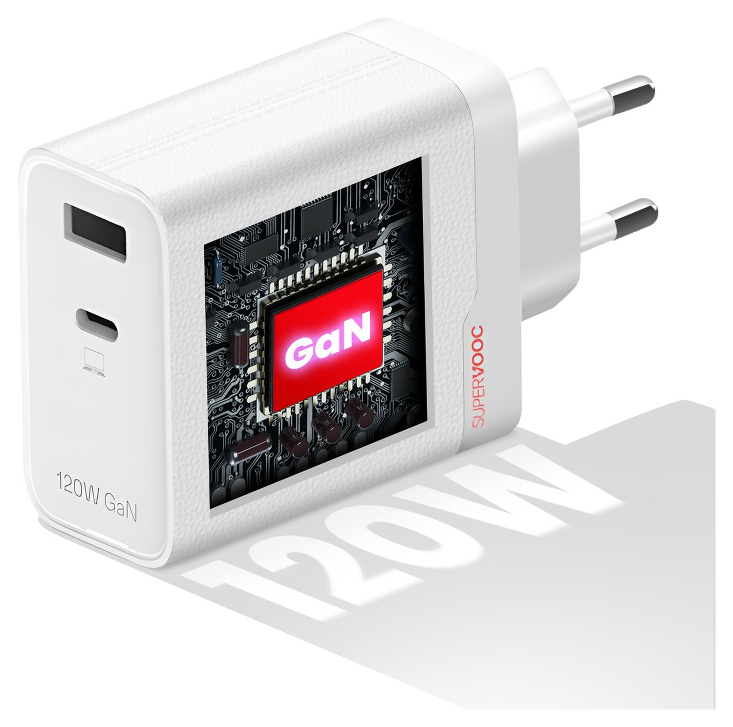 Originele OnePlus SuperVOOC GaN Oplader 120W + USB-C Kabel 1M Wit/Rood afbeelding 4