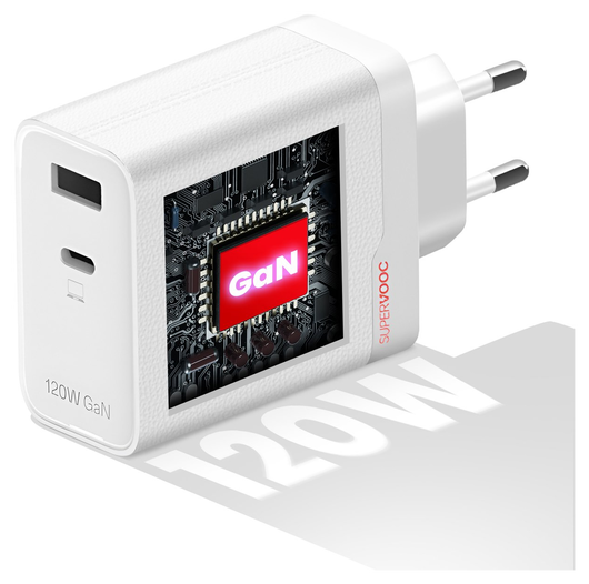 Originele OnePlus SuperVOOC GaN Oplader 120W + USB-C Kabel 1M Wit/Rood afbeelding 4