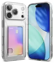 Ringke Fusion Card Apple iPhone 17 Pro Max Hoesje Kaarthouder Transparant afbeelding