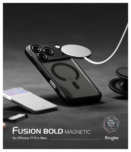 Ringke Fusion Bold Magnetic Apple iPhone 17 Pro Max Hoesje MagSafe Matte Zwart afbeelding 11