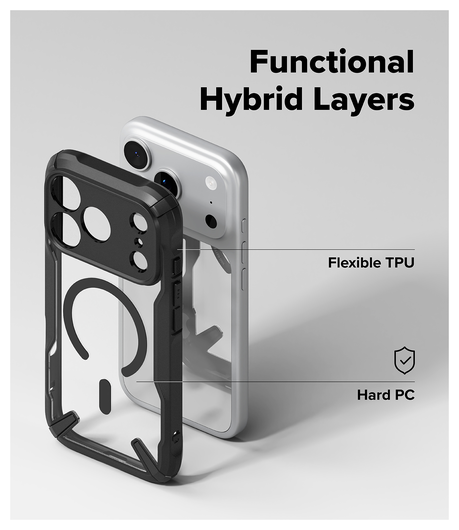 Ringke Fusion X Magnetic Apple iPhone 17 Pro Max Hoesje MagSafe Zwart afbeelding 6