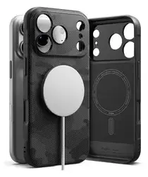 Ringke Onyx Magnetic Apple iPhone 17 Pro Max Hoesje MagSafe Camo Zwart afbeelding