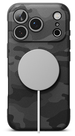 Ringke Onyx Magnetic Apple iPhone 17 Pro Max Hoesje MagSafe Camo Zwart afbeelding 12