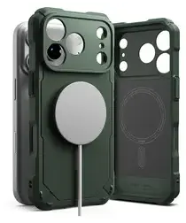 Ringke Rugged Gear Magnetic iPhone 17 Pro Max Hoesje MagSafe Groen afbeelding