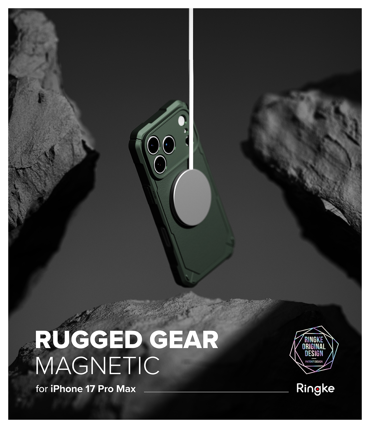 Ringke Rugged Gear Magnetic iPhone 17 Pro Max Hoesje MagSafe Groen afbeelding 11