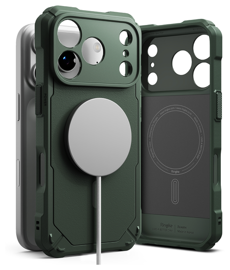 Ringke Rugged Gear Magnetic iPhone 17 Pro Max Hoesje MagSafe Groen afbeelding 1
