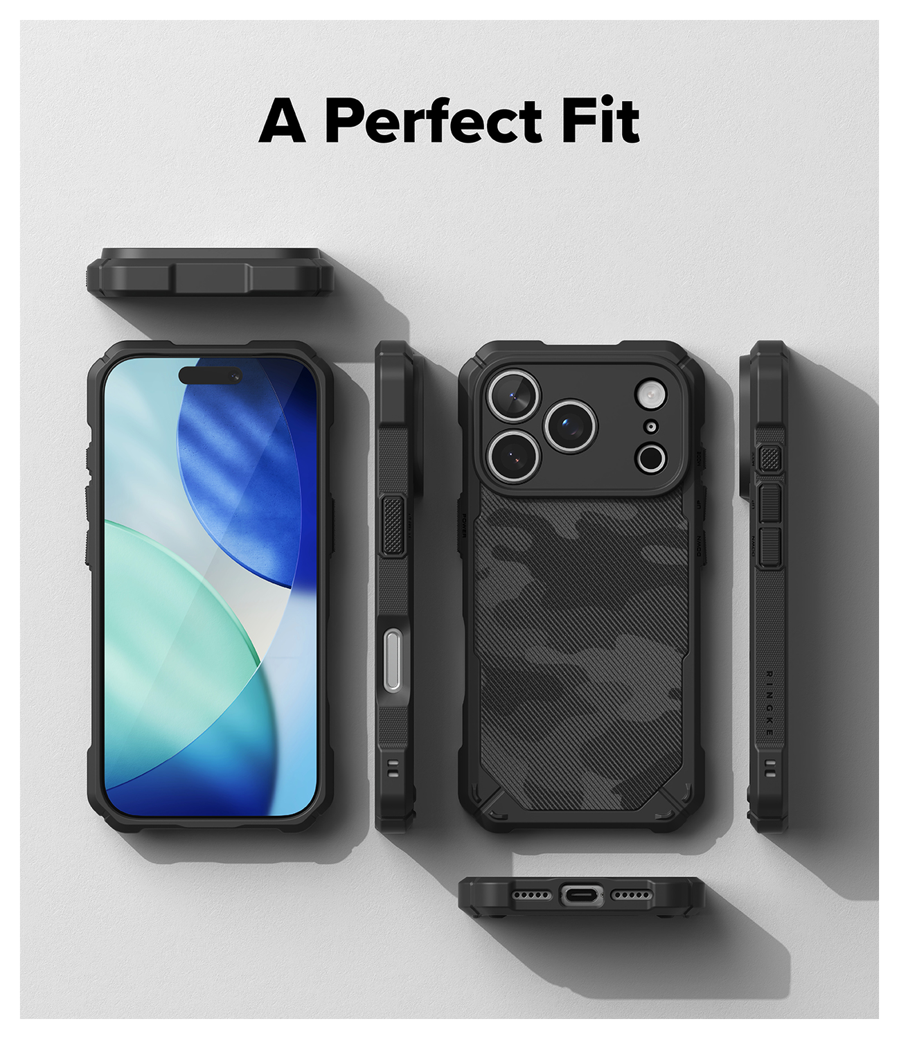Ringke Rugged Gear Magnetic iPhone 17 Pro Max Hoesje MagSafe Camo Zwart afbeelding 11
