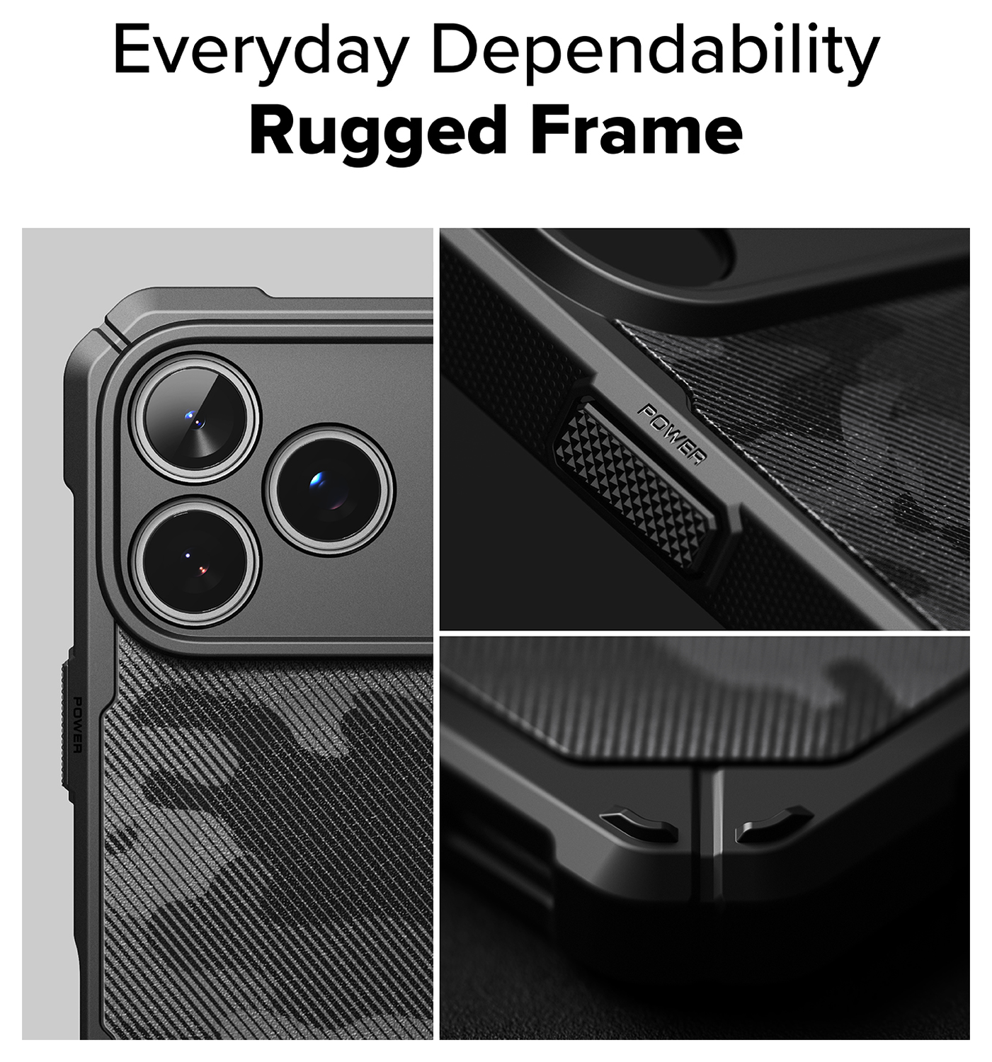 Ringke Rugged Gear Magnetic iPhone 17 Pro Max Hoesje MagSafe Camo Zwart afbeelding 4