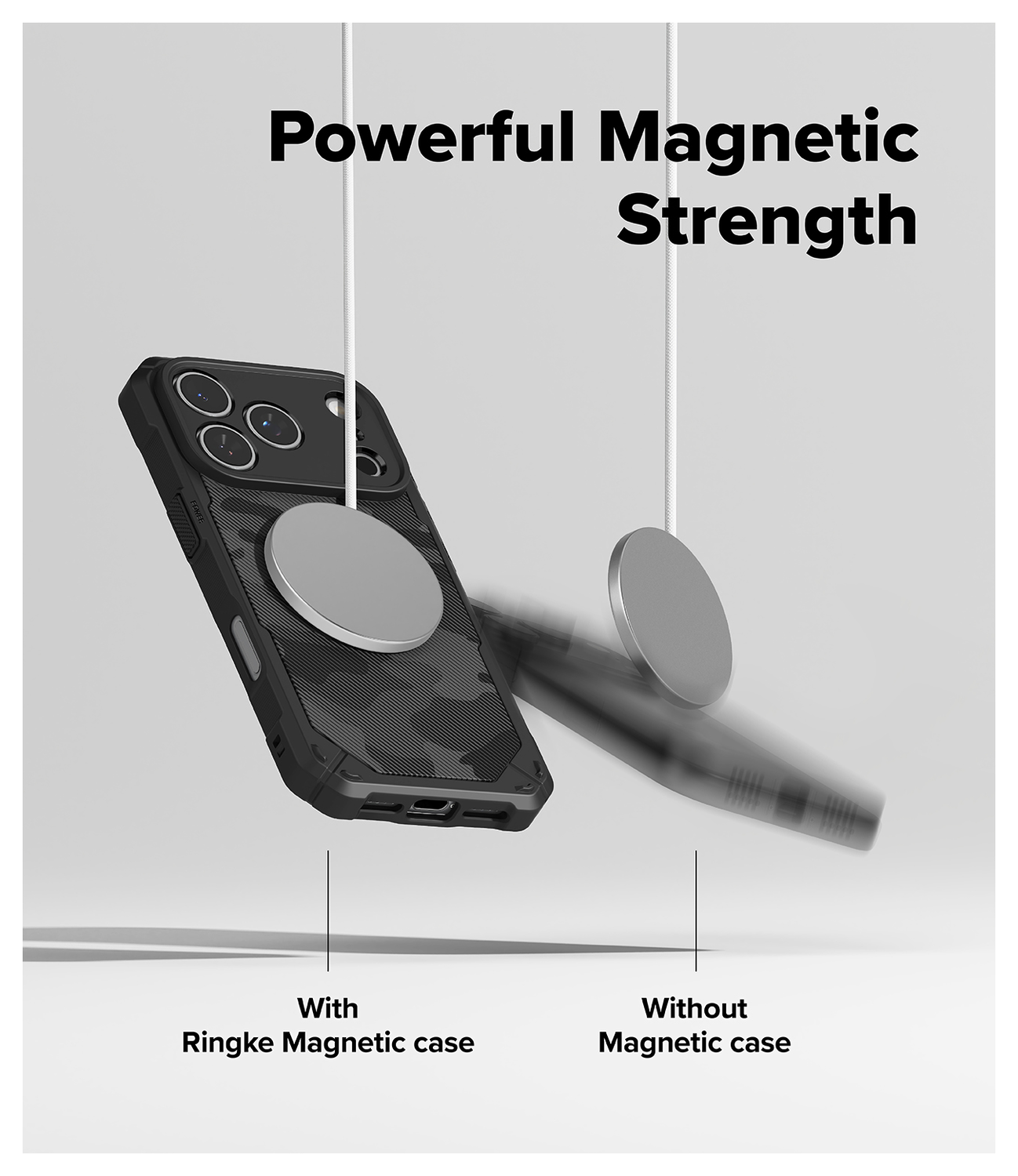 Ringke Rugged Gear Magnetic iPhone 17 Pro Max Hoesje MagSafe Camo Zwart afbeelding 6