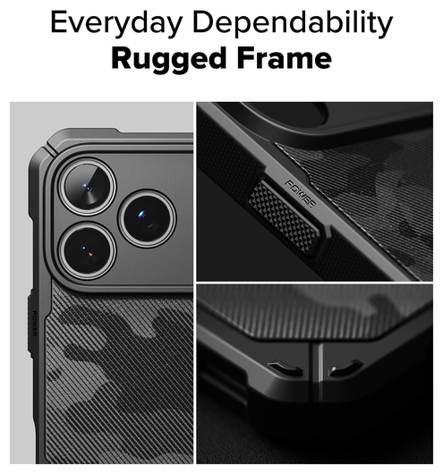 Ringke Rugged Gear Magnetic iPhone 17 Pro Max Hoesje MagSafe Camo Zwart afbeelding 4