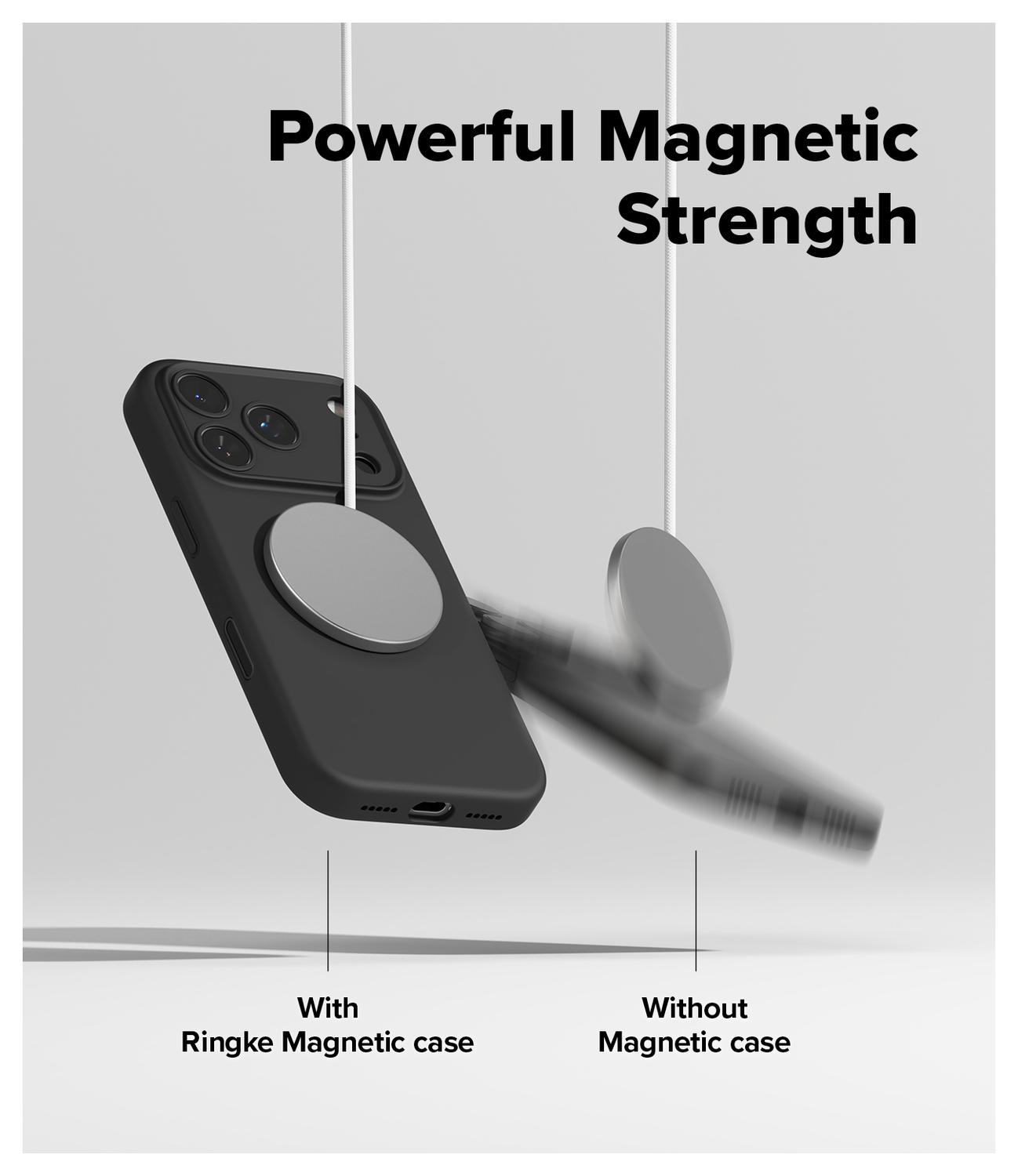 Ringke Silicone Magnetic Apple iPhone 17 Pro Max Hoesje MagSafe Back Cover Zwart afbeelding 8