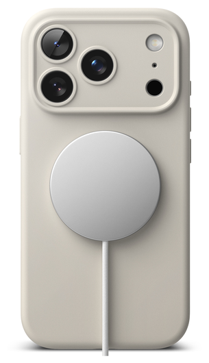 Ringke Silicone Magnetic Apple iPhone 17 Pro Max Hoesje MagSafe Back Cover Beige afbeelding 12