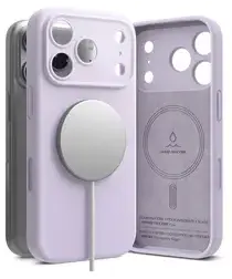 Ringke Silicone Magnetic Apple iPhone 17 Pro Max Hoesje MagSafe Back Cover Paars afbeelding