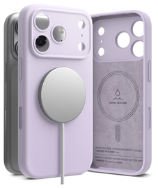 Ringke Silicone Magnetic Apple iPhone 17 Pro Max Hoesje MagSafe Back Cover Paars afbeelding